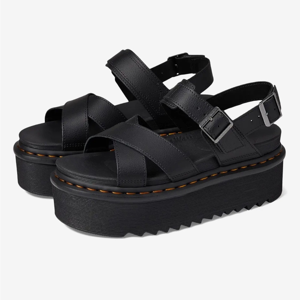 Dr. Martens Black Chunky Platform Sandals